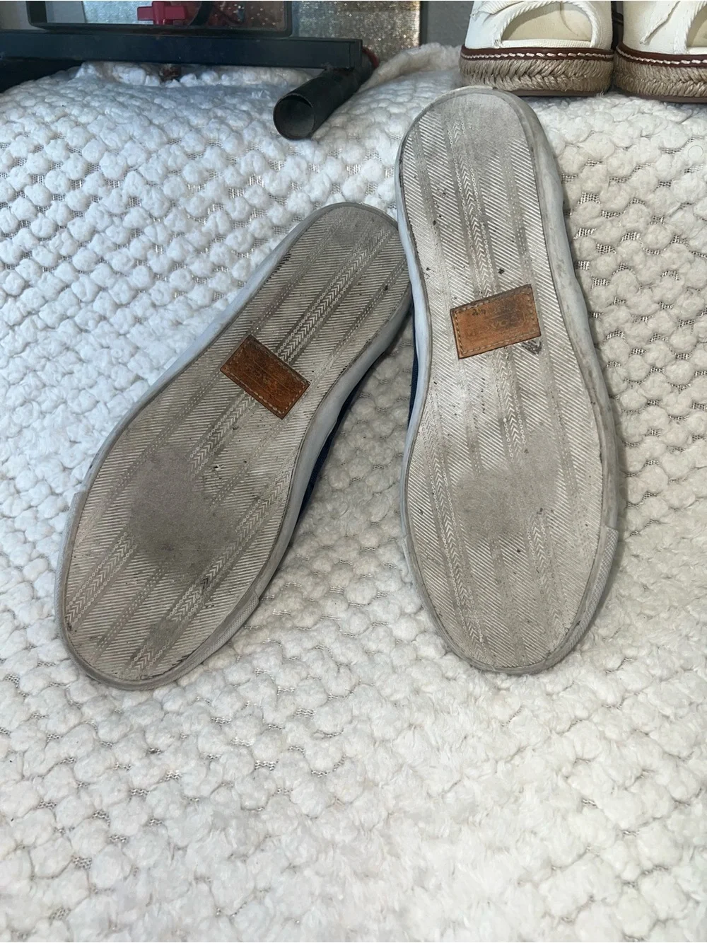 COACH women Navy Signature Slip-On Sneakers